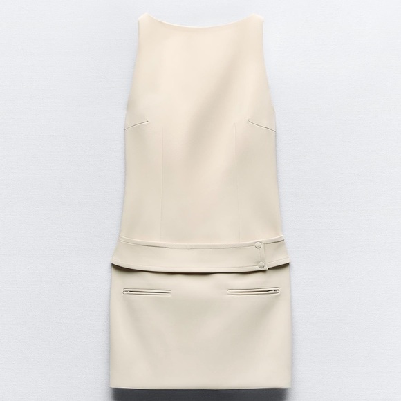 ZARA BELTED MINI DRESS - Picture 4 of 14